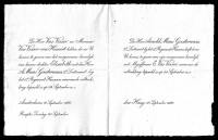 Huwelijksaankondiging A. MG en E. Vas Visser (1896)